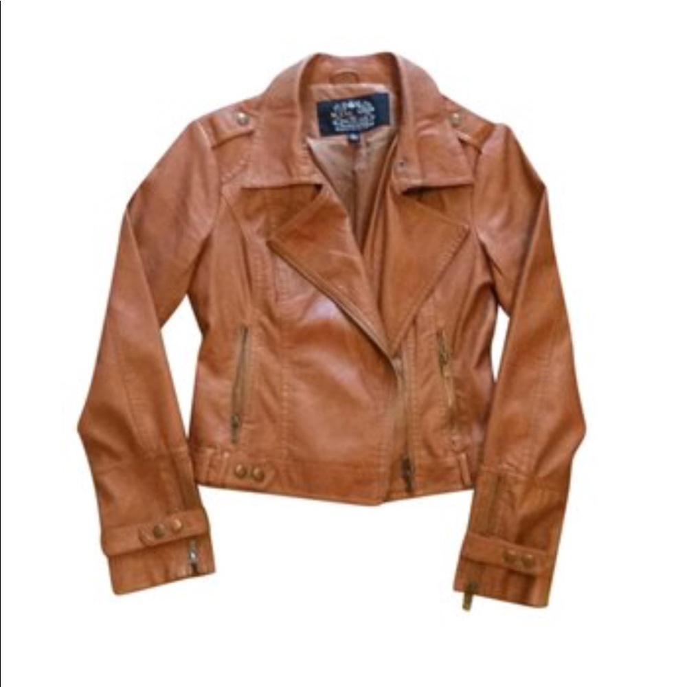 Blanc Noir Brown Leather Jacket